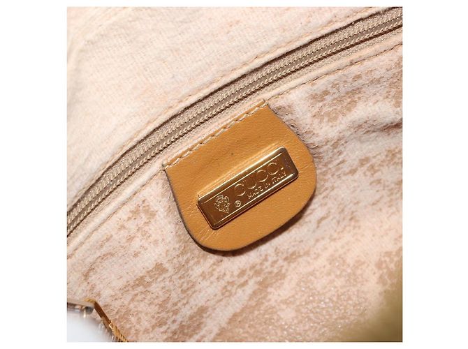 Gucci Borsa a Spalla Micro GG Supreme PVC Oro Beige 007 084 0092 Auth ep11900 D'oro - vista 18