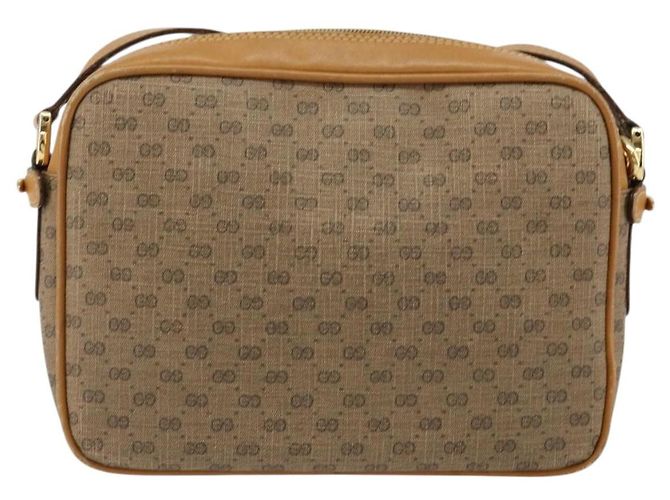 Gucci Borsa a Spalla Micro GG Supreme PVC Oro Beige 007 084 0092 Auth ep11900 D'oro - vista 2