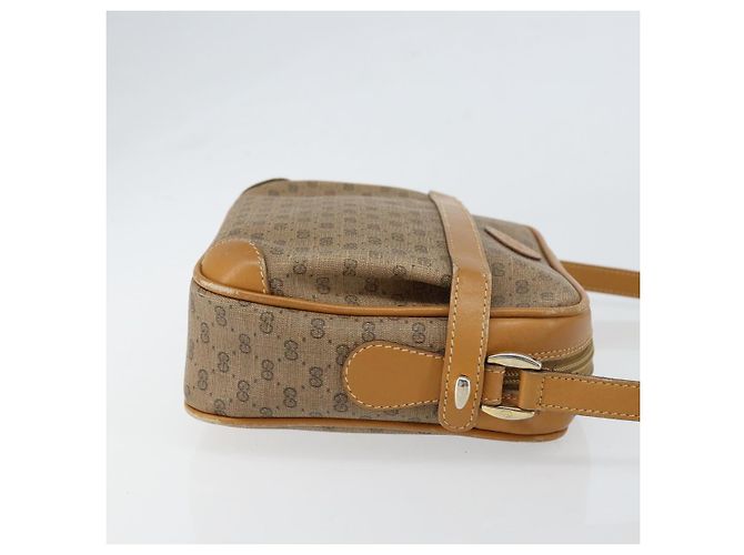 Gucci Borsa a Spalla Micro GG Supreme PVC Oro Beige 007 084 0092 Auth ep11900 D'oro - vista 3