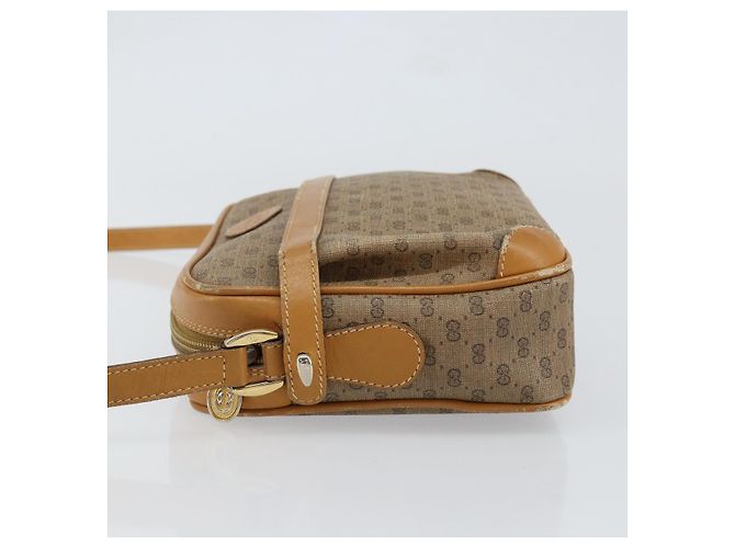 Gucci Borsa a Spalla Micro GG Supreme PVC Oro Beige 007 084 0092 Auth ep11900 D'oro - vista 4