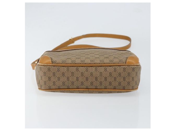 Gucci Borsa a Spalla Micro GG Supreme PVC Oro Beige 007 084 0092 Auth ep11900 D'oro - vista 5