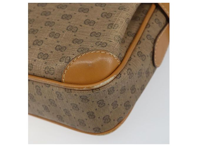 Gucci Borsa a Spalla Micro GG Supreme PVC Oro Beige 007 084 0092 Auth ep11900 D'oro - vista 9