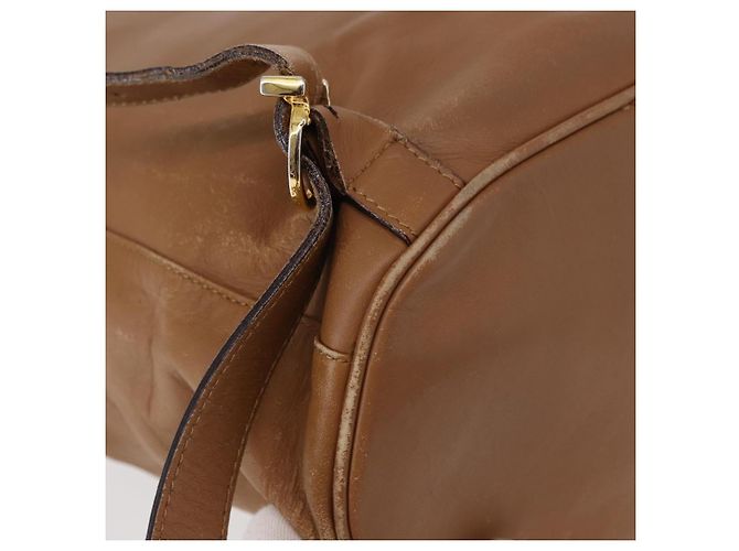 Zaino in pelle beige oro Auth 152109 di Salvatore Ferragamo - vista 18