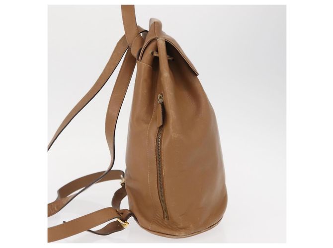 Zaino in pelle beige oro Auth 152109 di Salvatore Ferragamo - vista 4