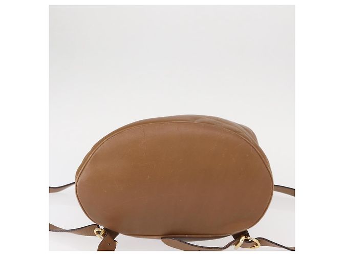 Zaino in pelle beige oro Auth 152109 di Salvatore Ferragamo - vista 5