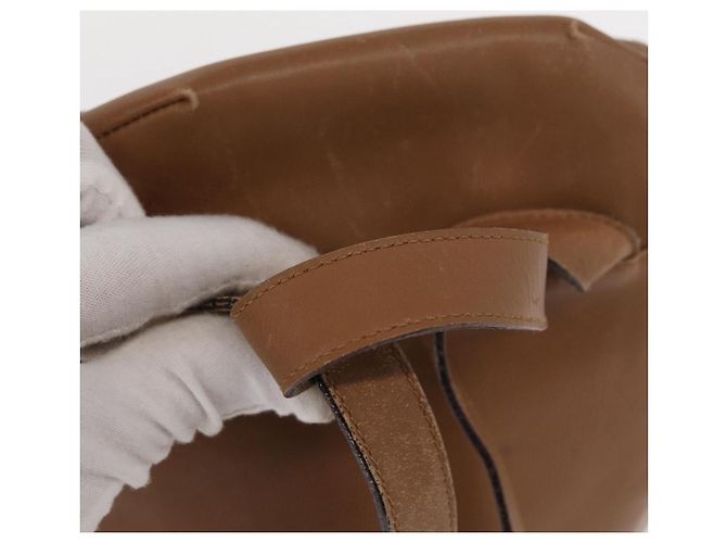 Zaino in pelle beige oro Auth 152109 di Salvatore Ferragamo - vista 7