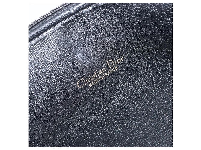 Borsa Clutch in Tela Trotter Christian Dior Nera Oro Auth bs30788 - vista 10