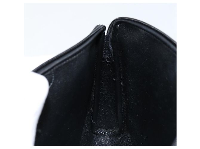 Borsa Clutch in Tela Trotter Christian Dior Nera Oro Auth bs30788 - vista 17