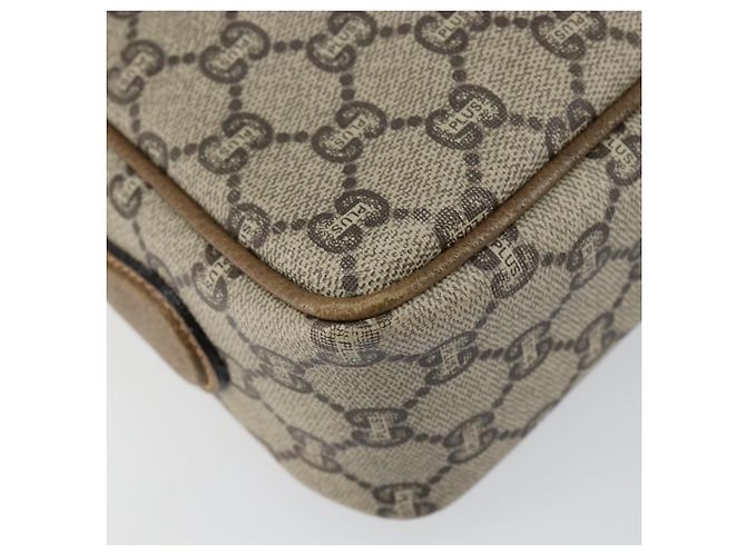 Bolsa de Ombro GUCCI GG Plus Supreme PVC Bege Ouro Auth ep11930 Dourado - vista 16