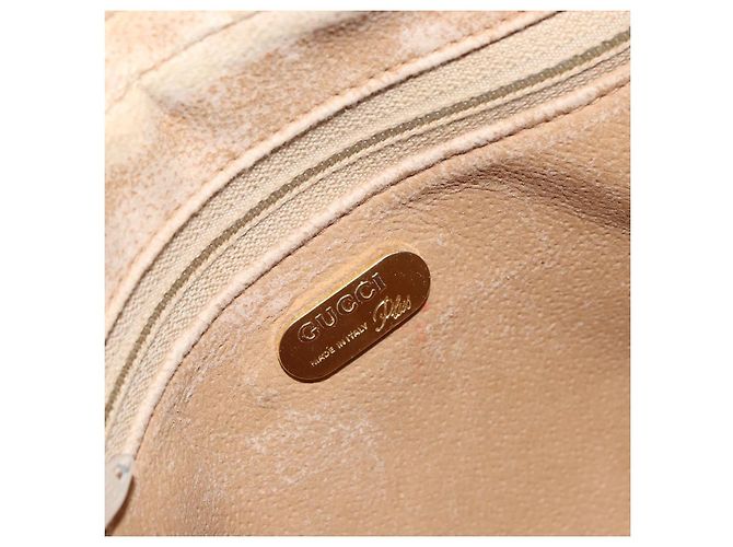 Bolsa de Ombro GUCCI GG Plus Supreme PVC Bege Ouro Auth ep11930 Dourado - vista 19