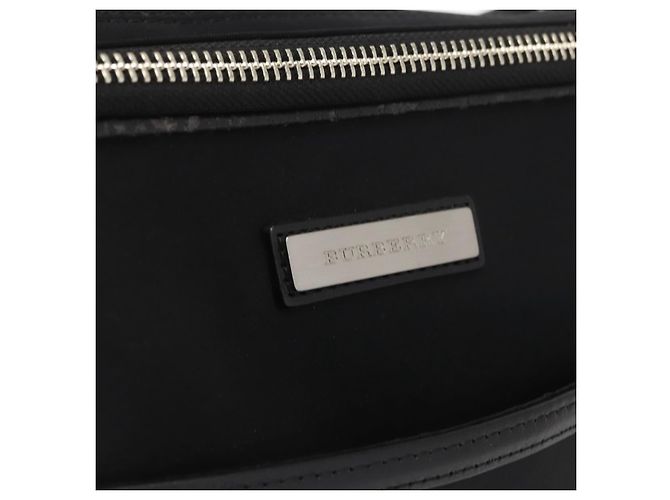 Borsa a Spalla in Nylon Nera e Argento Autentica BURBERRY ka086 Nero - vista 14