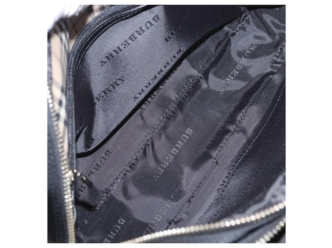 Borsa a Spalla in Nylon Nera e Argento Autentica BURBERRY ka086 Nero - vista 16