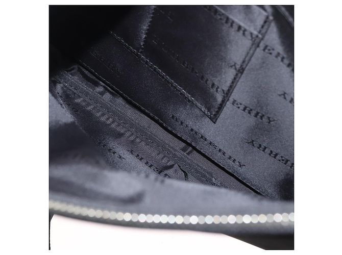 Borsa a Spalla in Nylon Nera e Argento Autentica BURBERRY ka086 Nero - vista 19