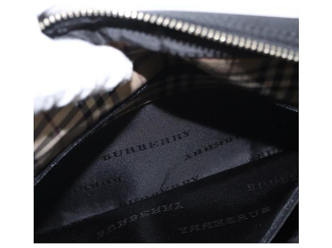Borsa a Spalla in Nylon Nera e Argento Autentica BURBERRY ka086 Nero - vista 21