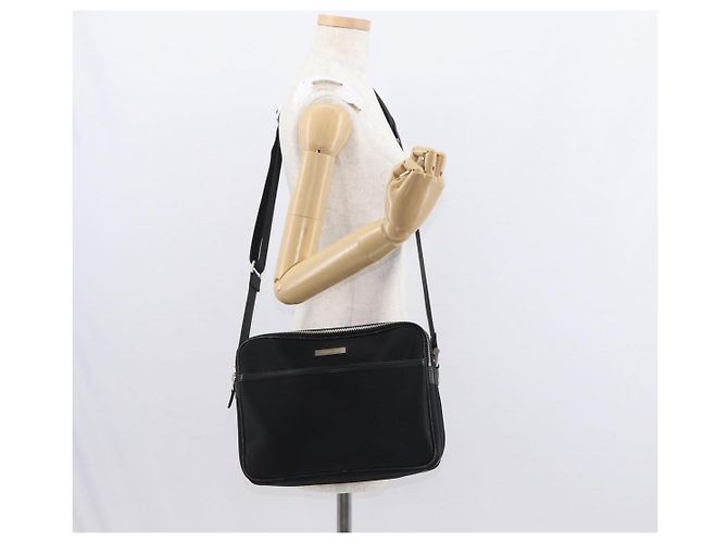 Borsa a Spalla in Nylon Nera e Argento Autentica BURBERRY ka086 Nero - vista 22