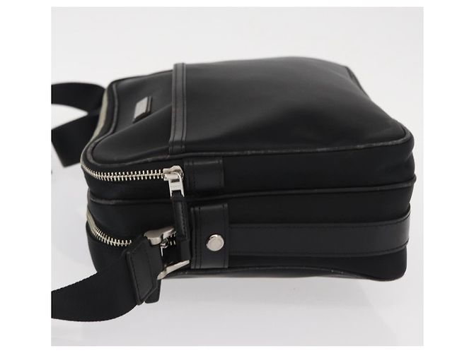 Borsa a Spalla in Nylon Nera e Argento Autentica BURBERRY ka086 Nero - vista 5