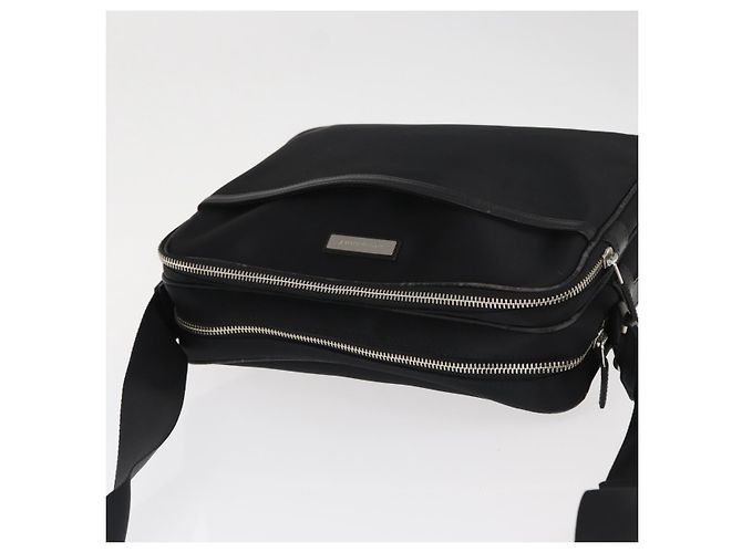 Borsa a Spalla in Nylon Nera e Argento Autentica BURBERRY ka086 Nero - vista 6
