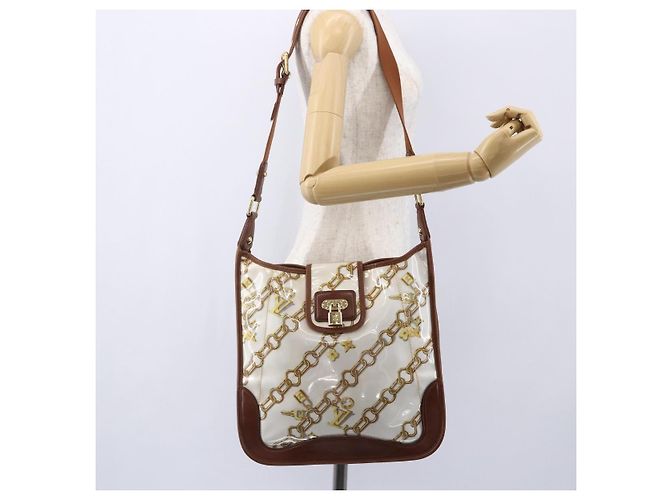 LOUIS VUITTON Borsa a Spalla Musette Monogram Charm Bianca M95158 LV Auth ka027 Bianco - vista 21