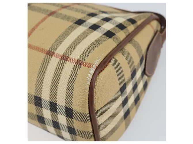 Autre Marque Borsa a Spalla Burberrys Nova Check PVC Beige Oro Auth ka004 D'oro - vista 10