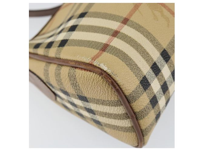 Autre Marque Borsa a Spalla Burberrys Nova Check PVC Beige Oro Auth ka004 D'oro - vista 11