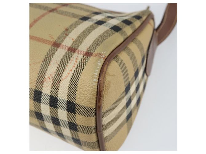 Autre Marque Borsa a Spalla Burberrys Nova Check PVC Beige Oro Auth ka004 D'oro - vista 12