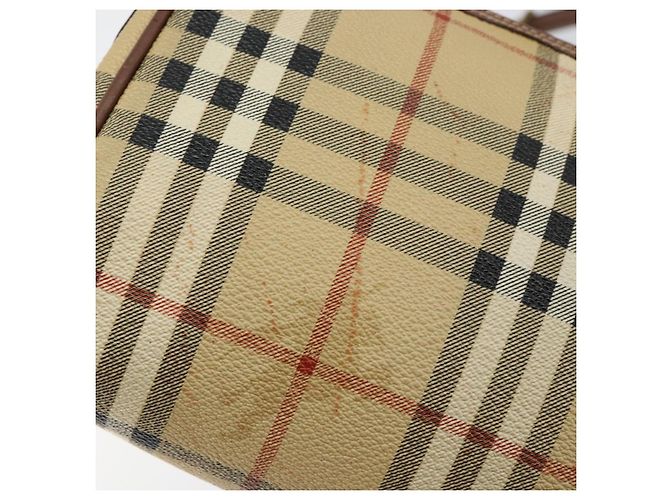 Autre Marque Borsa a Spalla Burberrys Nova Check PVC Beige Oro Auth ka004 D'oro - vista 14