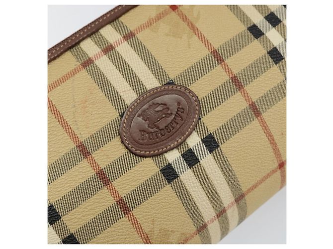 Autre Marque Borsa a Spalla Burberrys Nova Check PVC Beige Oro Auth ka004 D'oro - vista 15