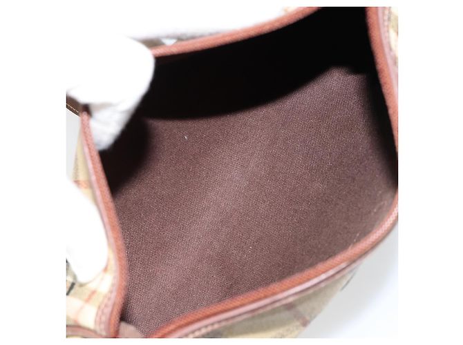 Autre Marque Borsa a Spalla Burberrys Nova Check PVC Beige Oro Auth ka004 D'oro - vista 17