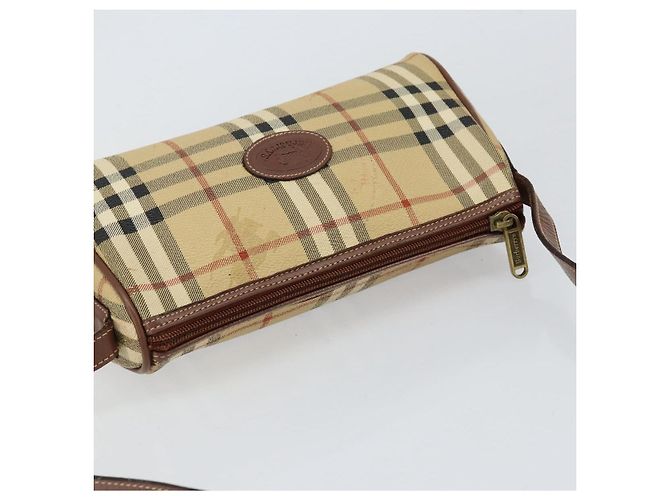Autre Marque Borsa a Spalla Burberrys Nova Check PVC Beige Oro Auth ka004 D'oro - vista 6