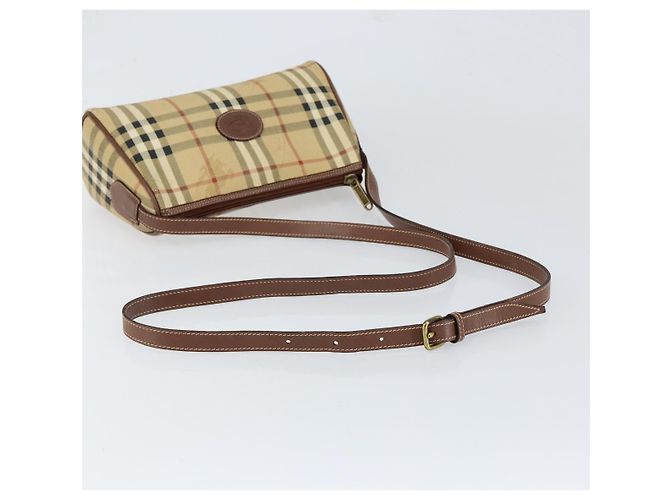 Autre Marque Borsa a Spalla Burberrys Nova Check PVC Beige Oro Auth ka004 D'oro - vista 7