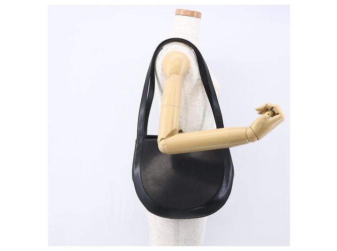Bolso de Hombro Salvatore Ferragamo de Cuero Negro y Oro Auth bs31188 Dorado - vista 20