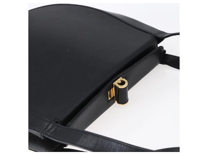 Bolso de Hombro Salvatore Ferragamo de Cuero Negro y Oro Auth bs31188 Dorado - vista 6