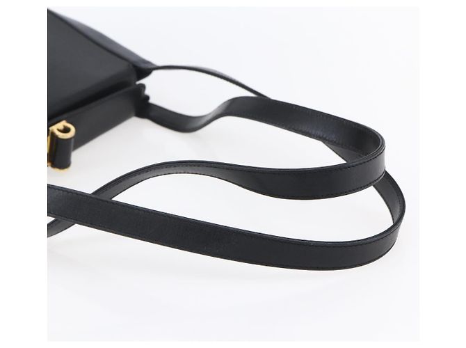 Bolso de Hombro Salvatore Ferragamo de Cuero Negro y Oro Auth bs31188 Dorado - vista 7