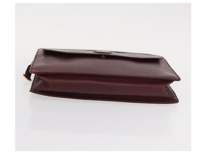 CARTIER Borsa Clutch Must Line in Pelle 2 Pezzi Bordeaux Auth bs31274 Bordò - vista 14