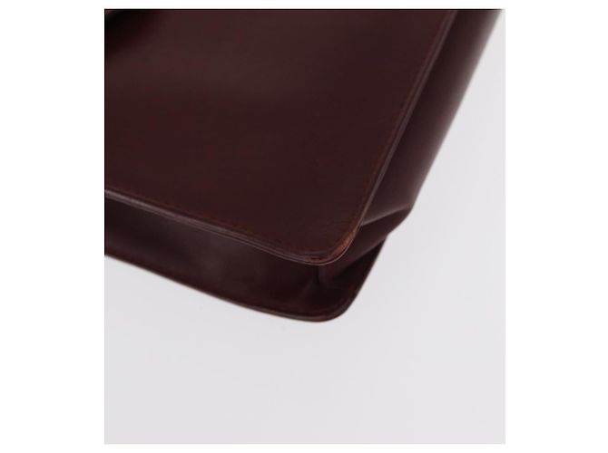 CARTIER Borsa Clutch Must Line in Pelle 2 Pezzi Bordeaux Auth bs31274 Bordò - vista 15