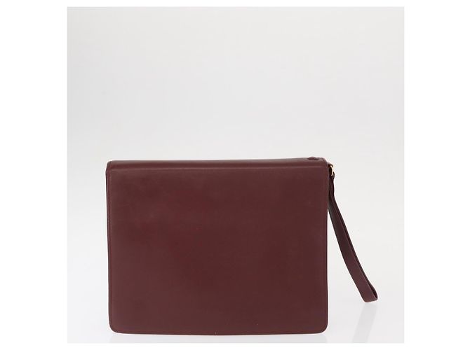 CARTIER Borsa Clutch Must Line in Pelle 2 Pezzi Bordeaux Auth bs31274 Bordò - vista 3
