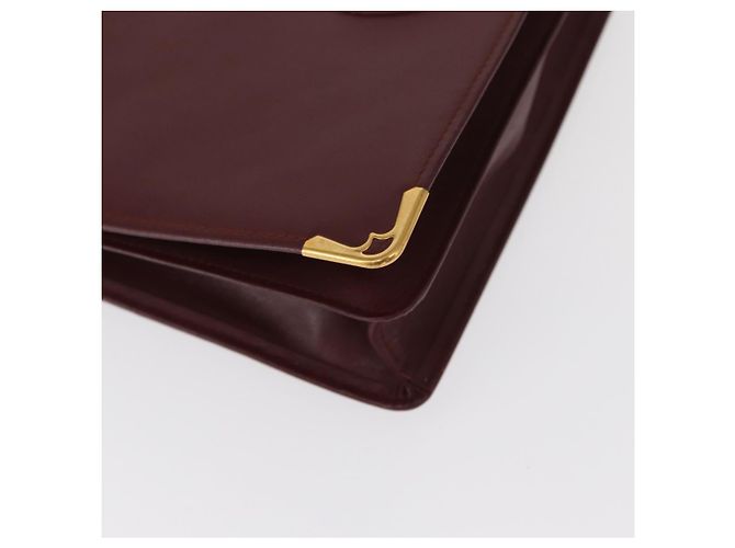 CARTIER Borsa Clutch Must Line in Pelle 2 Pezzi Bordeaux Auth bs31274 Bordò - vista 7