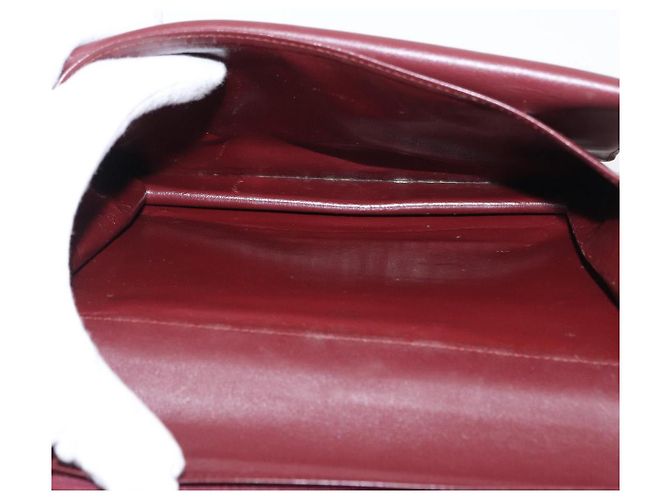 CARTIER Borsa Clutch Must Line in Pelle 2 Pezzi Bordeaux Auth bs31274 Bordò - vista 8