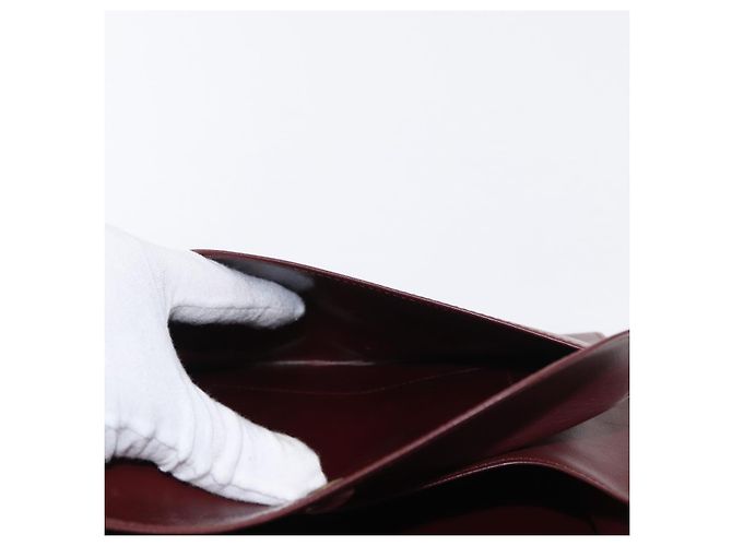 CARTIER Borsa Clutch Must Line in Pelle 2 Pezzi Bordeaux Auth bs31274 Bordò - vista 9