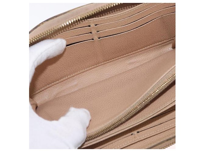 Cartera Zippy Monogram Empreinte LOUIS VUITTON Beige M61866 Auth bs31261 - vista 10