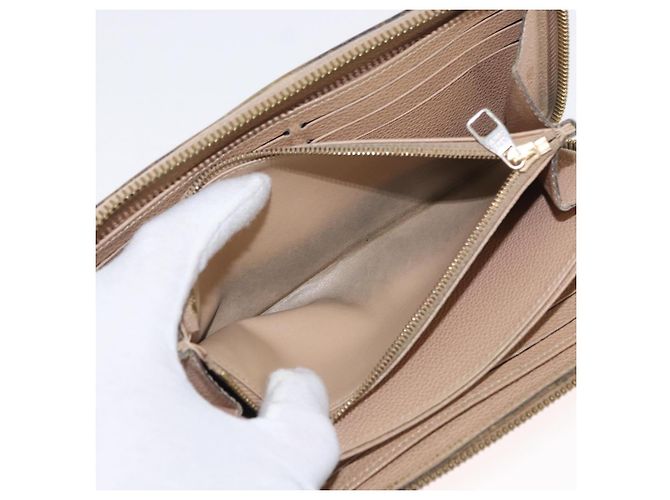 Cartera Zippy Monogram Empreinte LOUIS VUITTON Beige M61866 Auth bs31261 - vista 11