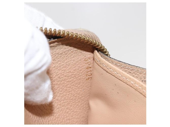 Cartera Zippy Monogram Empreinte LOUIS VUITTON Beige M61866 Auth bs31261 - vista 12