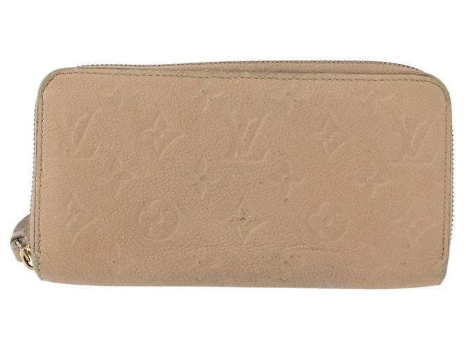 Cartera Zippy Monogram Empreinte LOUIS VUITTON Beige M61866 Auth bs31261 - vista 13