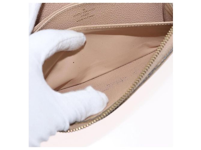 Cartera Zippy Monogram Empreinte LOUIS VUITTON Beige M61866 Auth bs31261 - vista 18