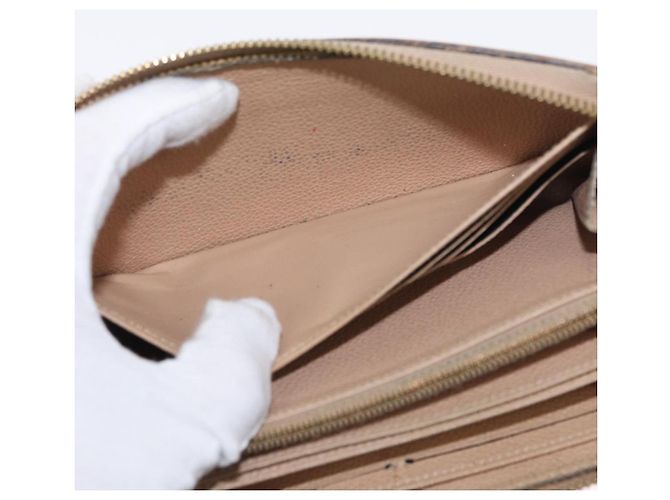 Cartera Zippy Monogram Empreinte LOUIS VUITTON Beige M61866 Auth bs31261 - vista 19