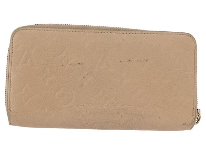 Cartera Zippy Monogram Empreinte LOUIS VUITTON Beige M61866 Auth bs31261 - vista 2
