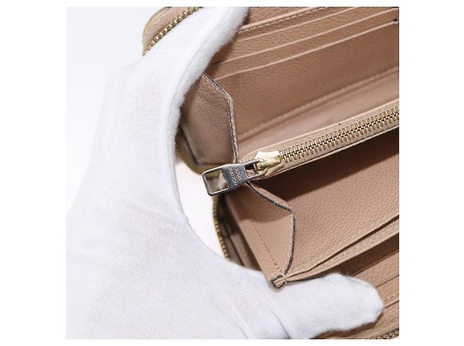 Cartera Zippy Monogram Empreinte LOUIS VUITTON Beige M61866 Auth bs31261 - vista 20