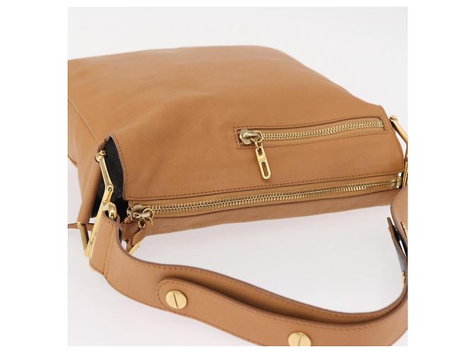 Chloé Chloe Vanessa Schultertasche aus Leder Braun Gold Auth bs31202 Golden - Ansicht 6
