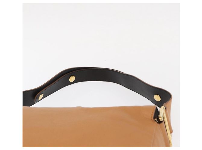 Chloé Chloe Vanessa Schultertasche aus Leder Braun Gold Auth bs31202 Golden - Ansicht 8