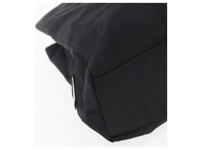 Borsa Tote PRADA in nylon nero argento Auth bs31175 - vista 14